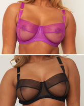 Raya Bra Bundle : Black & Purple