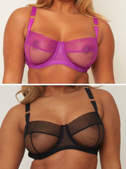 Raya Bra Bundle : Black & Purple