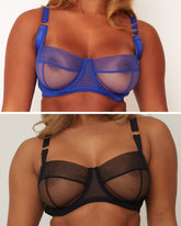 Raya Bra Bundle : Black & Cobalt