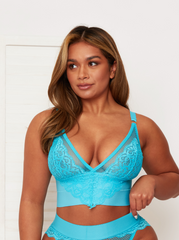 Bralette Dominique: Azul de pájaro