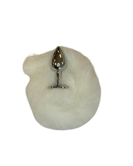 White Anal Plug Tail from Brand X on a white background