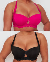 Daley Lace Bra Bundle : Black & Cherry