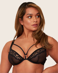 Artemis Plunge Bra : Midnight Black