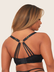 Sheer Plunge Bra Bundle : Black & Leopard