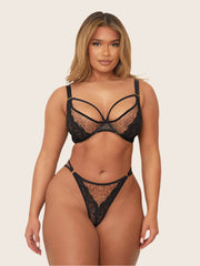 Bianca Plunge Bra : Wild Leopard