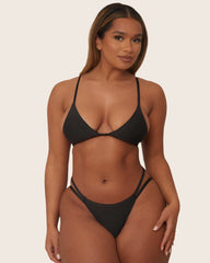 Billie Bralette & Brief Set : Jet Black