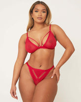 Charli Bralette & Brief Set : Chilli Red