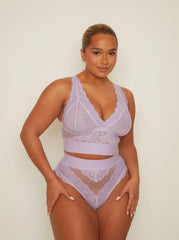 Francine Bralette & Brief Set : Soft Lavender