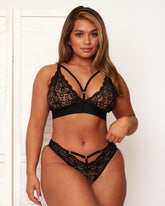 Gabriella Bralette & Brief Set : Midnight Black