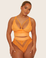 Gia Bralette & Brief Set : Sunburst Orange