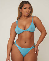 Indie Bralette & Brief Set : Aqua Blue