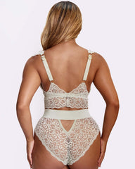 Ivy Bralette & Brief Set : Silvery Green