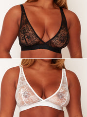 Bralettes Duo : Negro y blanco hielo