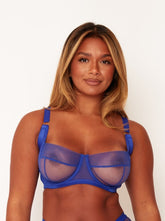 Raya Balcony Bra : Cobalt Blue