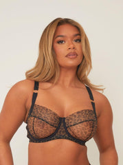 Sheer Balcony Bra Bundle : Black & Leopard