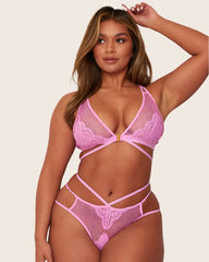 Aura bralette in subtly violet with front closure