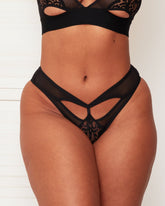 Daphne sexy black brief with cut outs