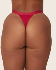 Ally Twin Pack Thong : Black & Very Cherry