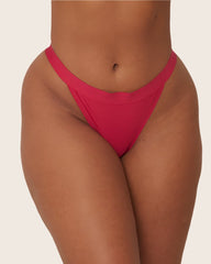 Ally Twin Pack Thong : Black & Very Cherry