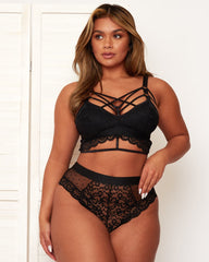 Stunning Roxy midnight black bralette with cut-outs