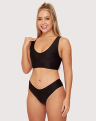 Stevie Twin Pack Bralette : Black & Basil