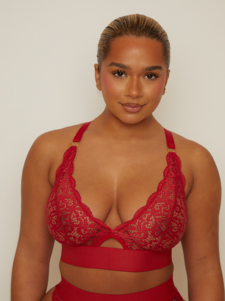 Julisa Bralette : Rojo frambuesa