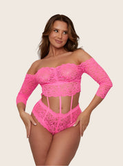 Alix Bodysuit : Neon Pink