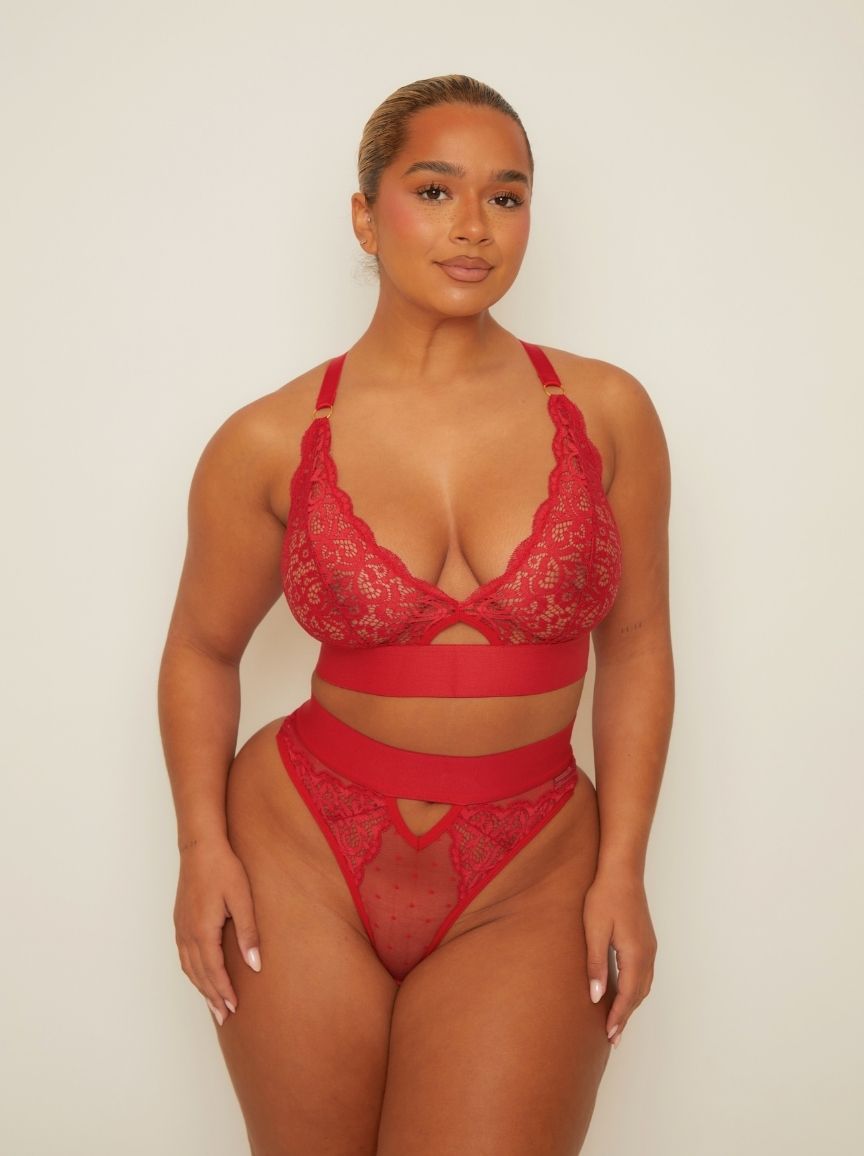 Julisa Bralette : Rojo frambuesa