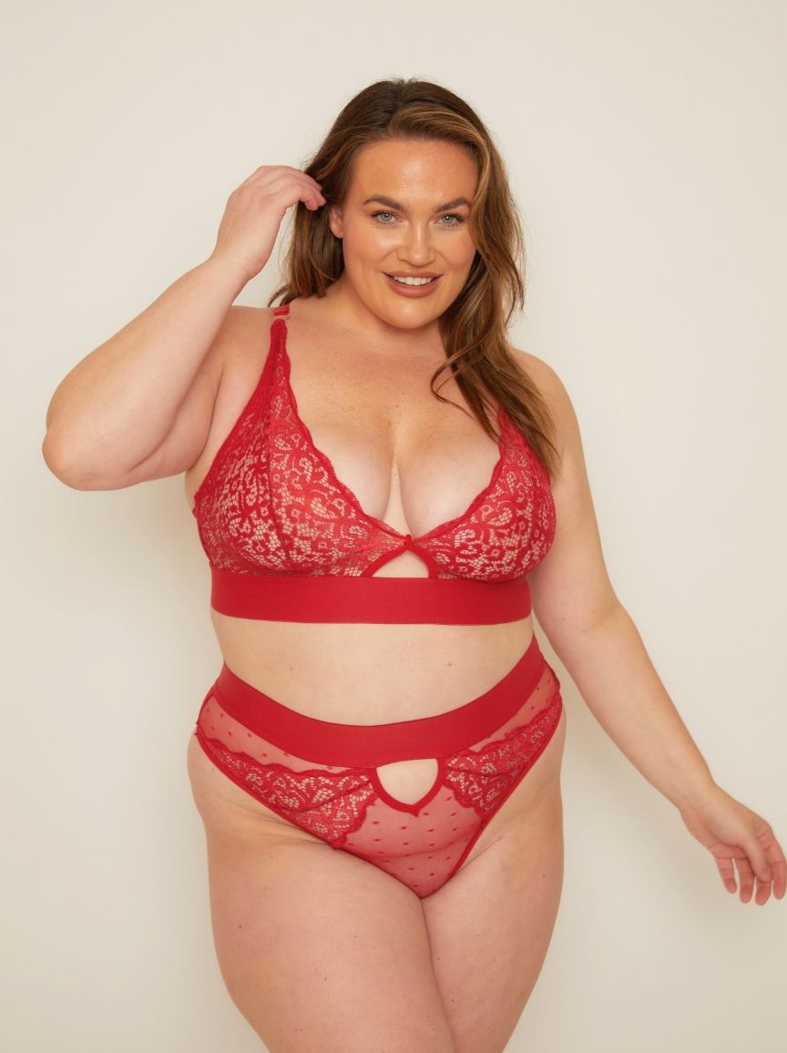 Julisa Bralette : Rojo frambuesa