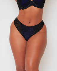 Ramona High Waist Brazilian : Midnight Black/ Devil Blue