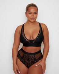Riley Bralette & Brief Set : Midnight Black