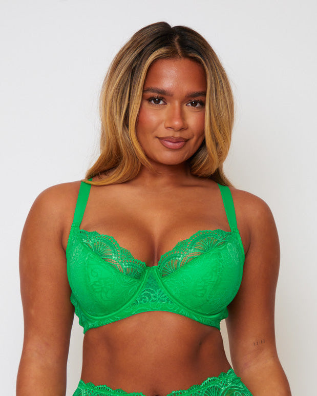 Tutti Booster fuller bust balconette bra in Ample Apple, front view