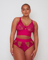 Victoria Bralette & Brief Set : Very Cherry