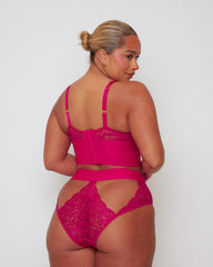 Victoria Bralette & Brief Set : Very Cherry