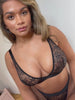 Millie-Mae Twin Pack Triangle Bralettes : Black & Blush Pink