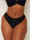 Ramona high waisted brazilian with midnight black and blue devil 