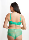 Back detail of the Tutti Frutti lingerie set in Ample Apple Green