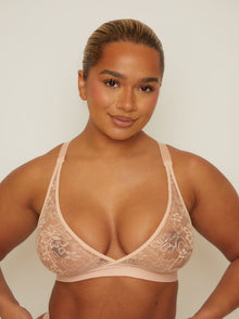  Twin Pack Triangle Bralettes : Black & Blush Pink