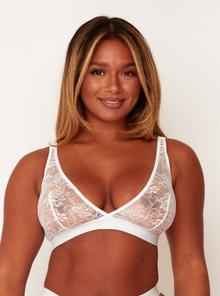  Twin Pack Triangle Bralettes : Black & Ice White