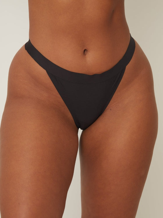 Ally Two Pack Thong : Black & Cerise