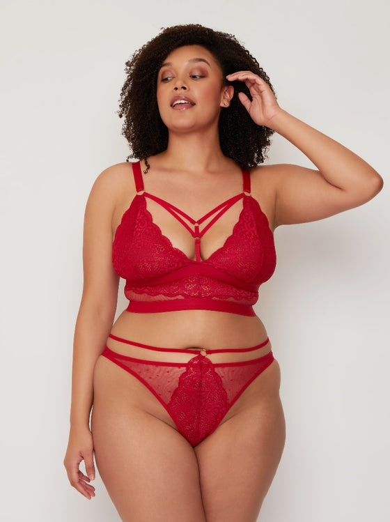 Brooke brief in raspberry red mid-rise brazilian style