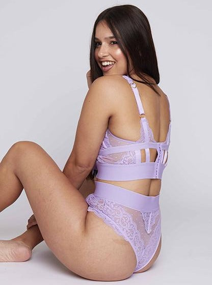 Supportive and sexy Francine bralette in soft lavender
