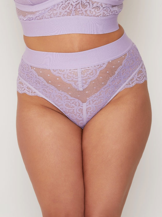 Francine high waist thong in soft lavender
