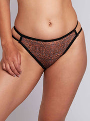 Scarlet sexy high leg snake print thong